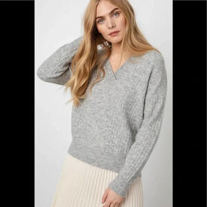 Rails Estelle Heather Grey Mohair & Wool Blend Sweater Size Small